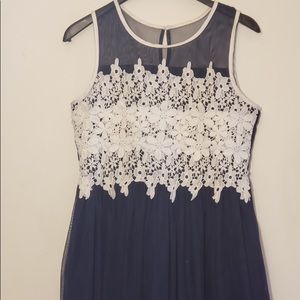 Blue and White Dress